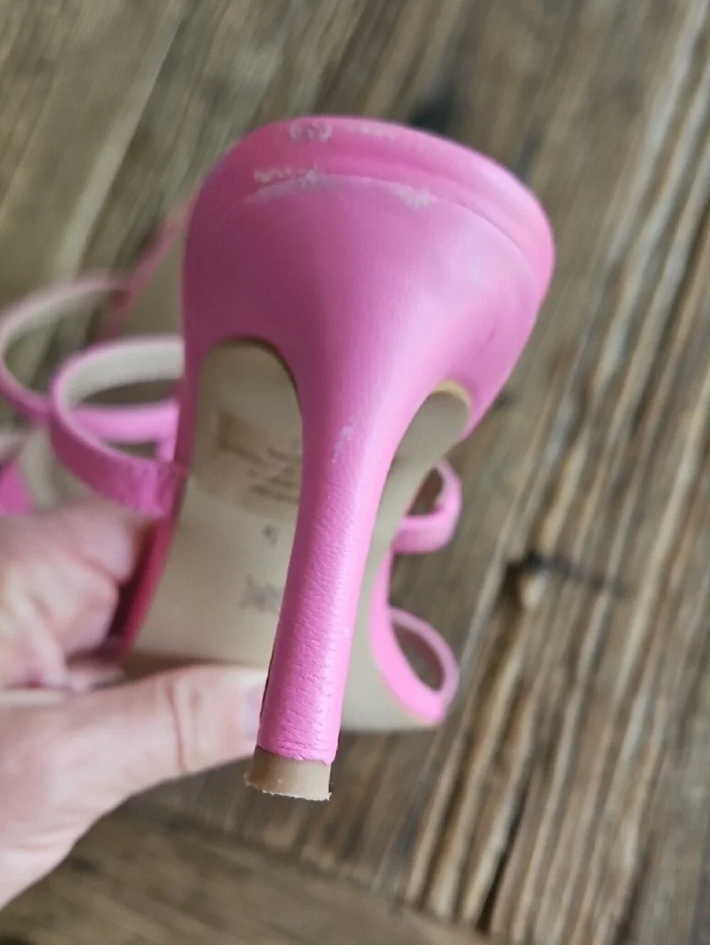 BCBGeneration Hot Pink Double-Strap Square-Toe Heels
